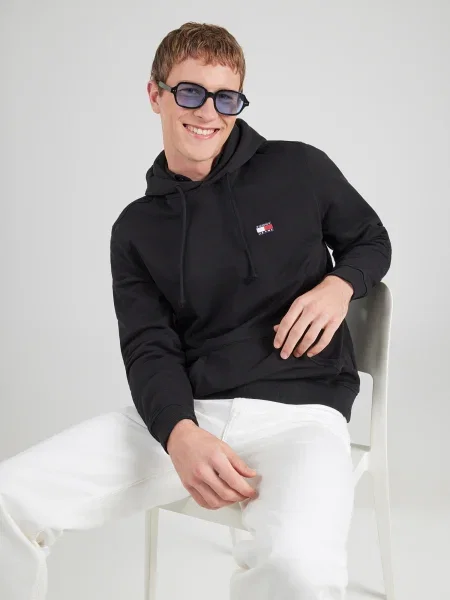 Palton Tommy Jeans negru