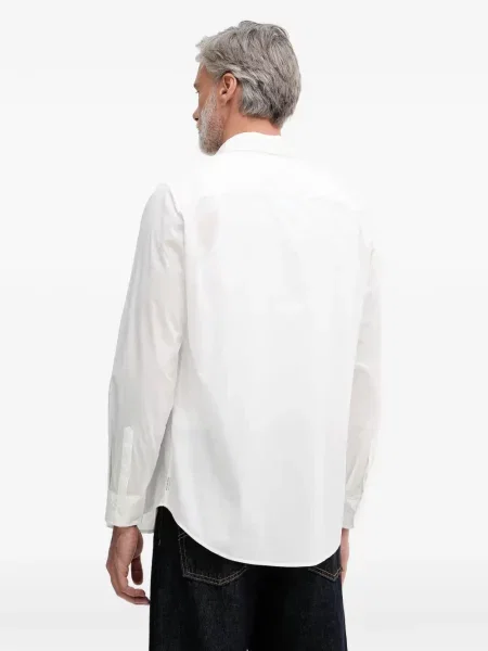 Lung cămașă Armani Exchange cu broderie alb