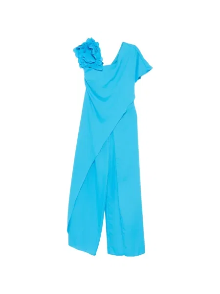 Kombinezon Rosa Clará w kwiatki z naszywkami niebieski