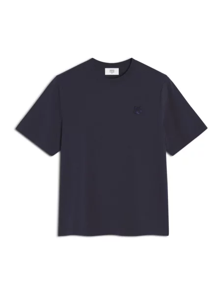 Koszulka Maison Kitsune z dżerseju niebieska