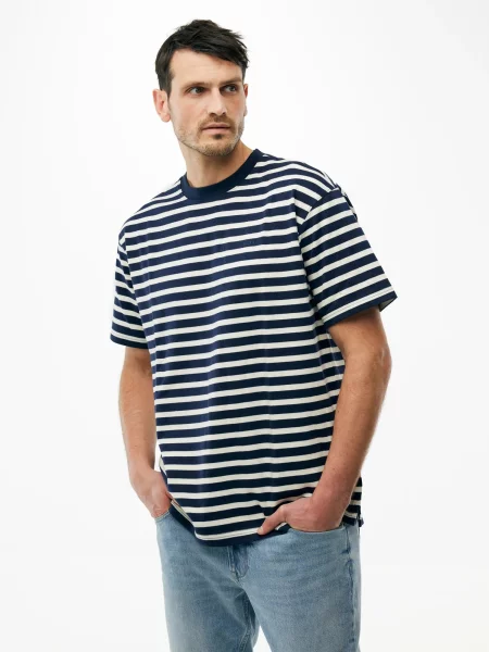 MEXX Tricou bleumarin alb