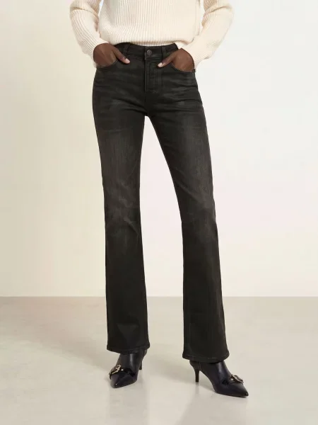 Allsaints Jeansy Straight Nat schwarz czarne