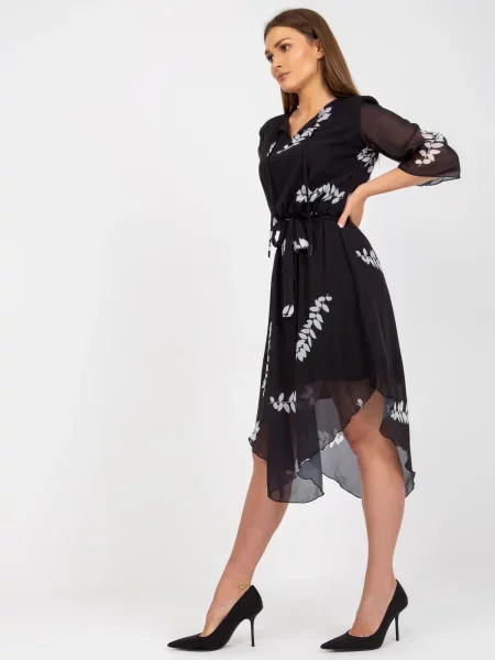 Rochie Fashionhunters cu imagine de costum negru