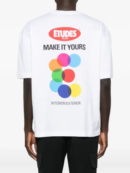 Tricou études Studio cu imagine alb
