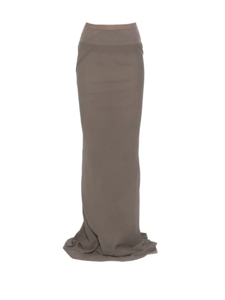 Maksi spódnica maxi Rick Owens prążkowana szara