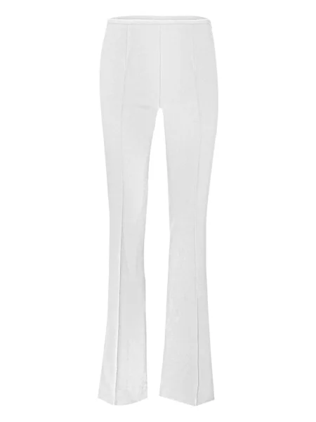 Podkoszulka Michael Kors Collection dzwony prążkowana w kwiatki biała