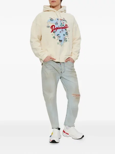 Hanorac cu glugă Dsquared2 cu imagine