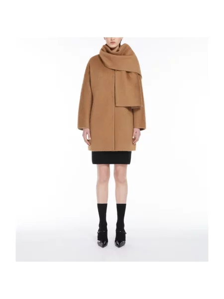 Płaszcz Max Mara Studio wełniany brązowy