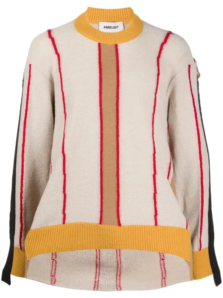 Bluza nierozpinana Ambush z okrągłym dekoltem brązowa