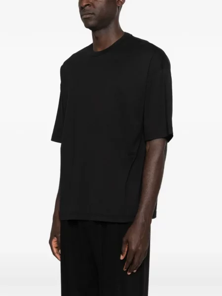 Tricou Roberto Collina cu decolteu rotund negru