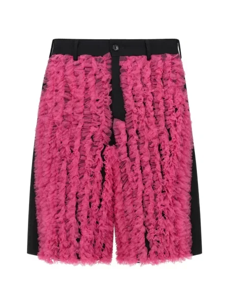 Bermude Comme Des Garcons Homme Plus cu volane din tul negru