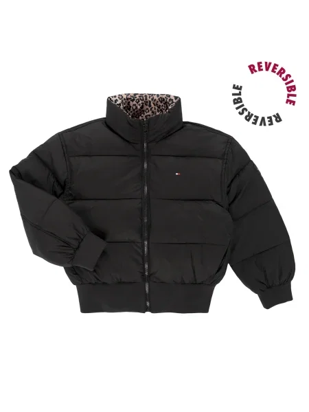 Geacă cu puf copii Tommy Hilfiger negru