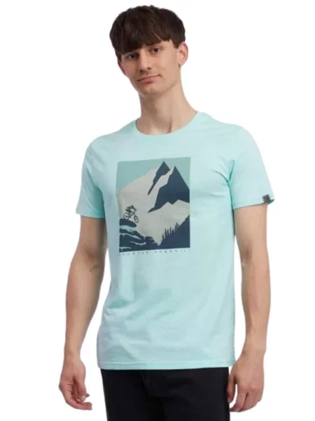 Ragwear Tricou Sevy Remake marin / cyan / deschis / grej albastru