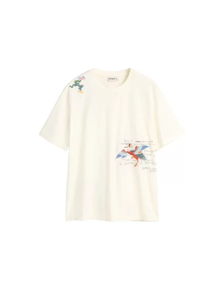 Desigual Tricou ecru / mai multe culori