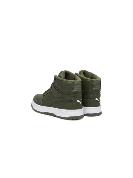 Sneakersy Puma Rebound Slam Mid Wtr Jr Tmavě zelená