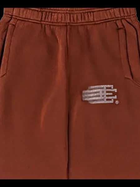Pantaloni Eric Emanuel cu imagine alergare maro
