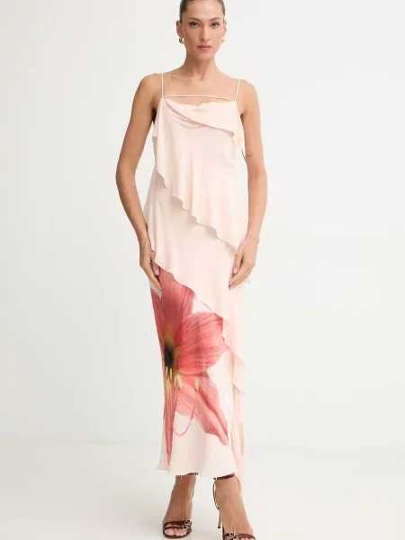 Patrizia Pepe rochie cu vâscoză bej