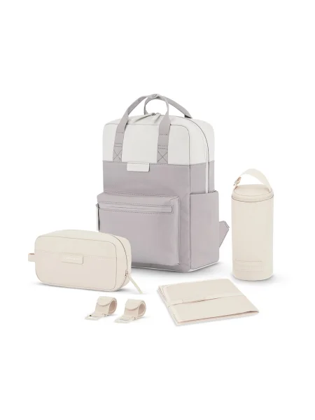 Kapten & Son Rucsac Bergen Pro Diaper pământiu / deschis gri