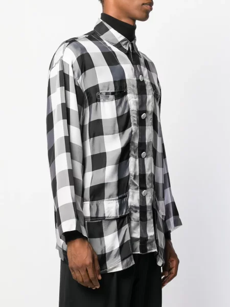 Kostkovaná lehký košile Comme Des Garçons Pre-owned černá