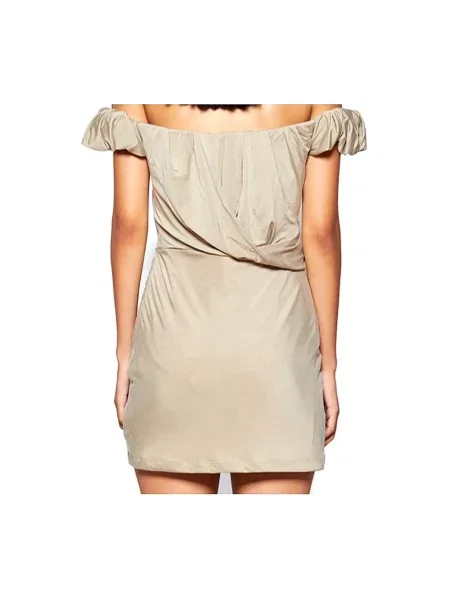Sukienka mini Jacquemus z dżerseju beżowa