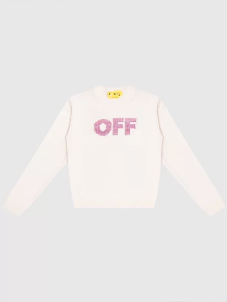 Дитячий светр з вовною Off-white білий
