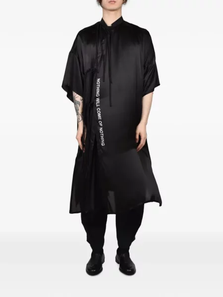 Košile Yohji Yamamoto s třásněmi černá