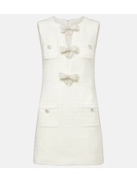 Rochie Self-portrait cu funde alb