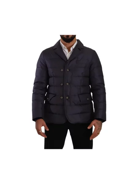 Jedwabna kurtka Dolce And Gabbana niebieska