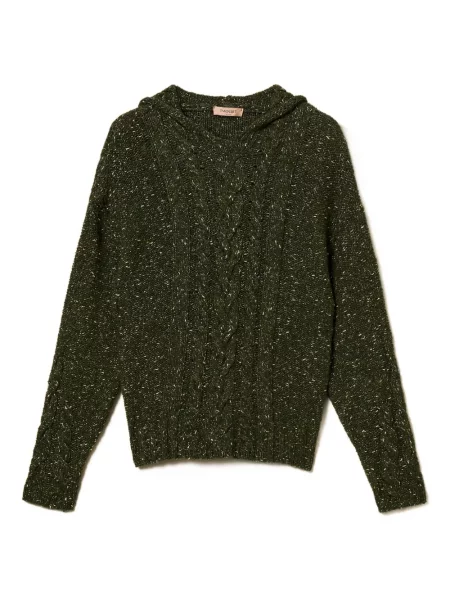 Pulover Twinset cu glugă