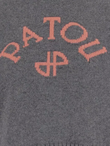 Pulover Patou cu broderie de lână gri