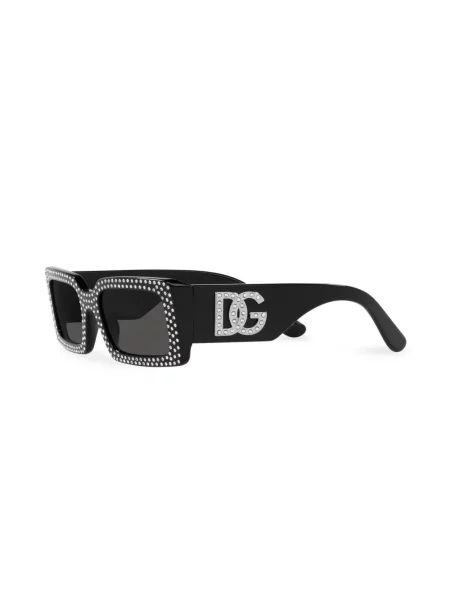 Saulės akiniai Dolce & Gabbana Eyewear su kristalais juoda