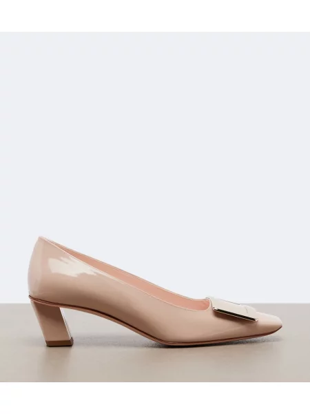 Bőr lakkozott körömcipő Roger Vivier rózsaszín