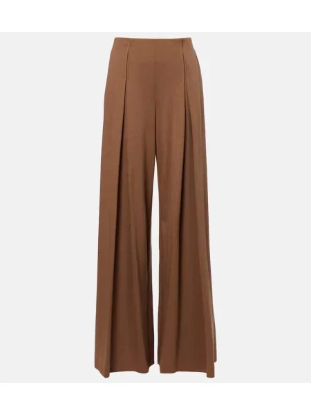 Pantaloni Max Mara de lână maro