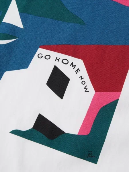 Tricou By Parra cu imagine alb