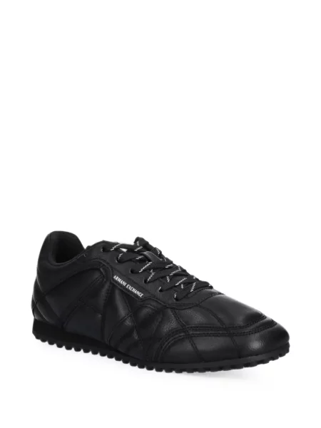 Matlasat sneakerși Armani Exchange cu imagine negru