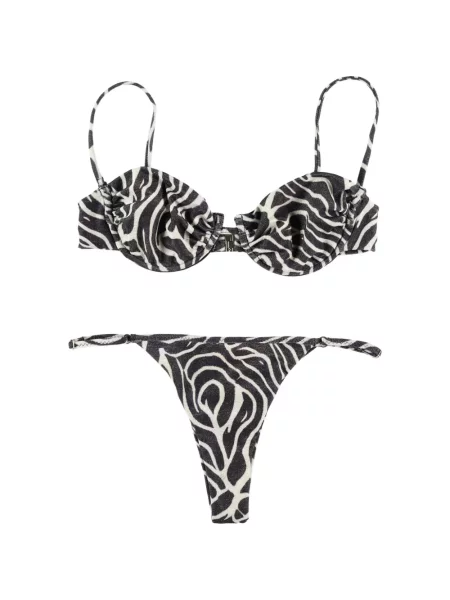 Bikini Matinèe cu imagine cu model zebră alb
