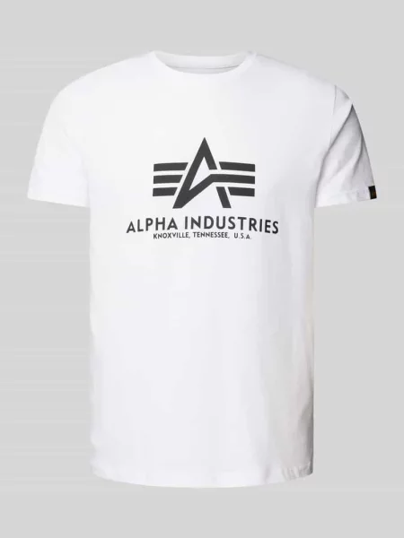 T-shirt z nadrukiem z logo Alpha Industries biała