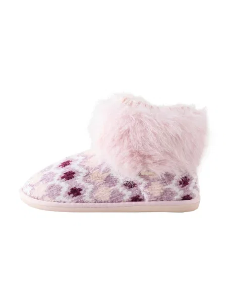 Next Papuci de casă pielii / mov liliachiu / roz / bordeaux roșu