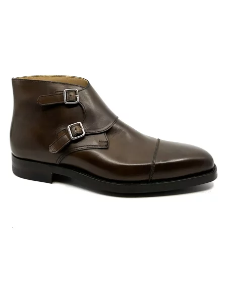 Botki Crockett & Jones skórzane brązowe