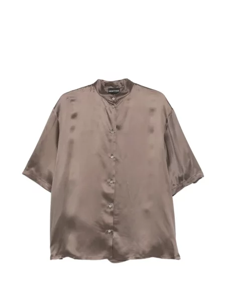 Gulerat cămașă Emporio Armani maro