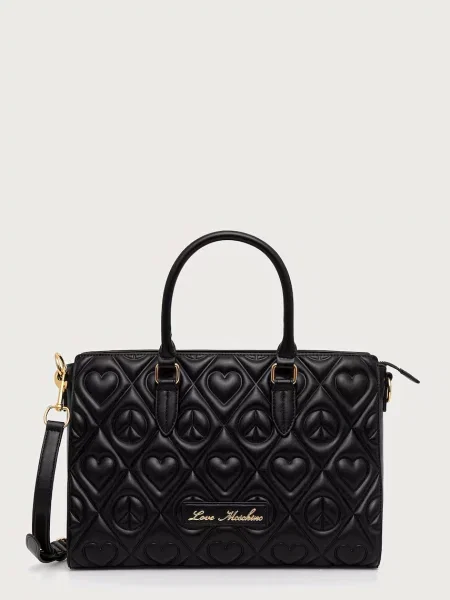 Love Moschino geantă pentru femei cu imitație de piele negru