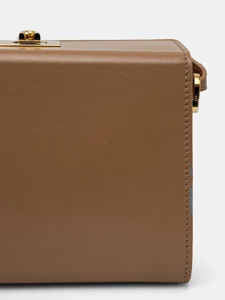 Kožená kabelka Furla béžová