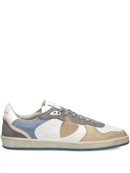 Sneakersy Philippe Model Paris sznurowane koronkowe białe