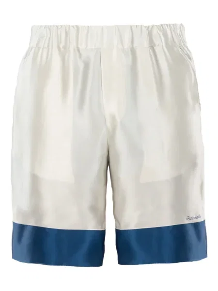 Pantaloni scurți Pantamolle din satin alb