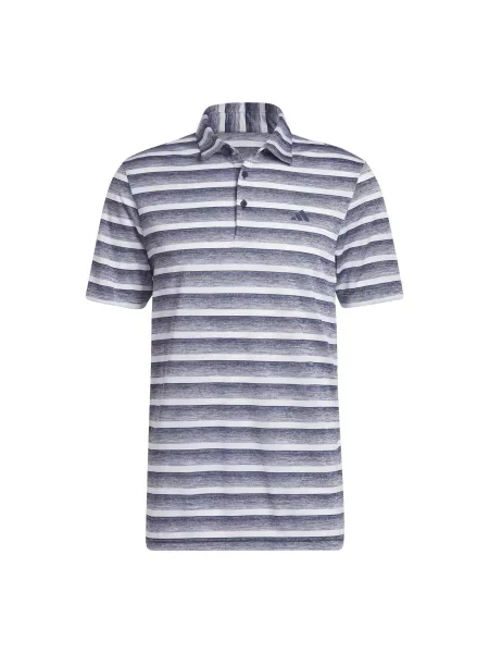 Two-Color Striped Polo Shirt biała