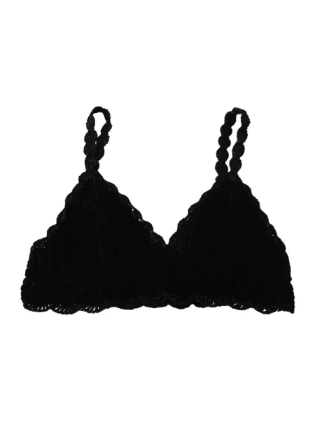 Top Dolce And Gabbana koronkowy z gorsetem bez ramiączek czarny