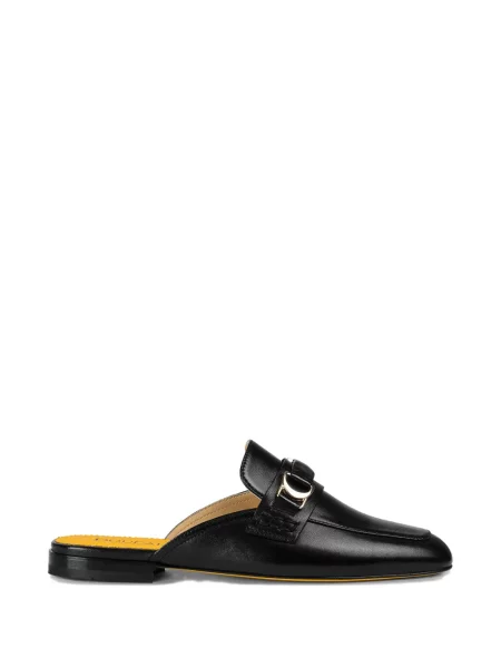 Papuci tip mules Doucal's din piele negru