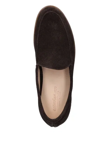 Pantofi loafer Astorflex din piele de căprioară maro