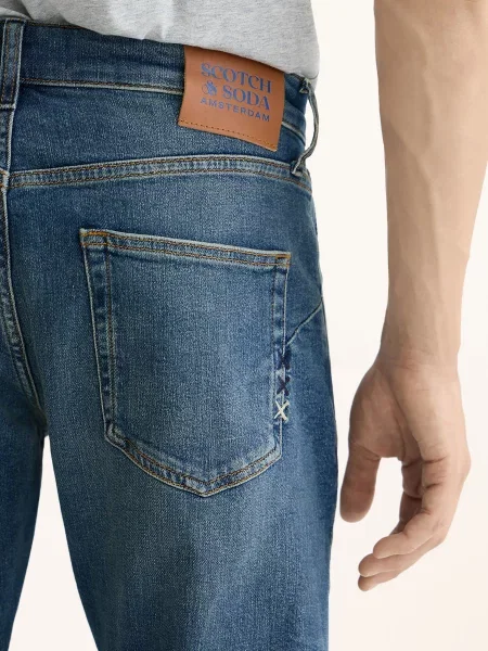 Scotch & Soda Džíny The Zee Straight Fit navy námořnictvo