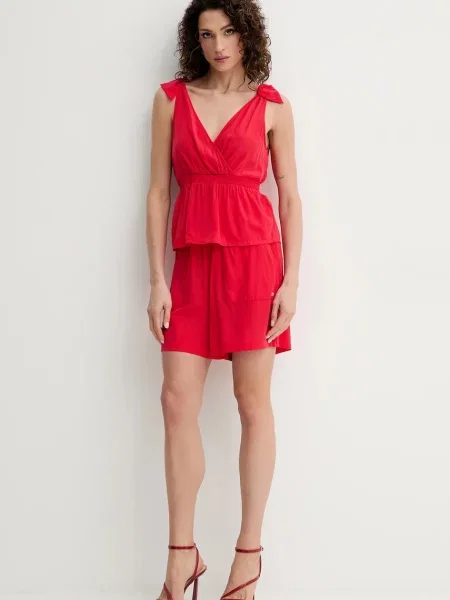 Однотонные шорты Liu Jo с высокой посадкой красные